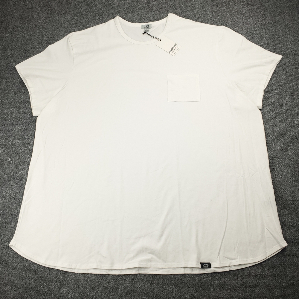 One Bone Pocket Tee T Shirt Mens 5 6XL Short Sleeve Crewneck Stretch Cotton
